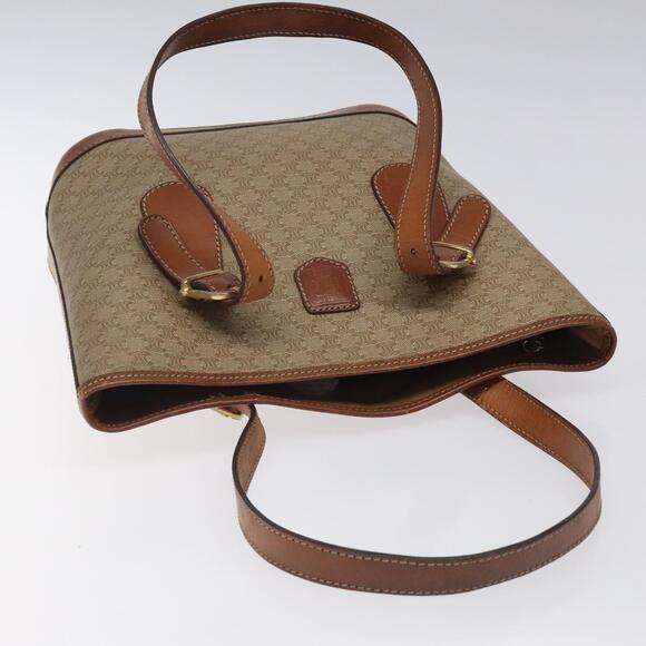CELINE Macadam Canvas Tote Bag Pvc Beige Gold - Picture 6 of 13